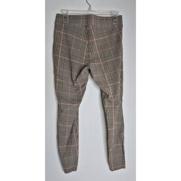 Old Navy Brown Red Stevie Printed Ponte-Knit Pants Hounds Tooth Pattern Sz M - Picture 3 of 8